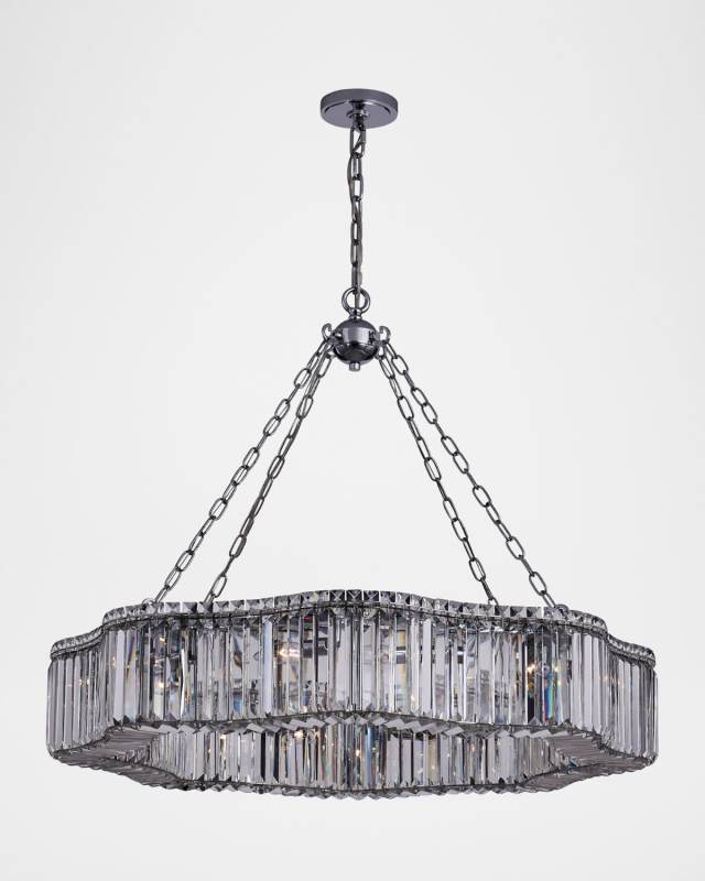 Corda 38" 12-Light Crystal Chandelier
